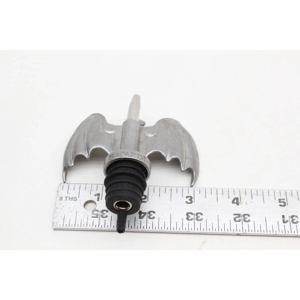 Bacardi Bat Liquor Rum Bottle Pourer Cork Stopper Shot Dispenser Halloween Party